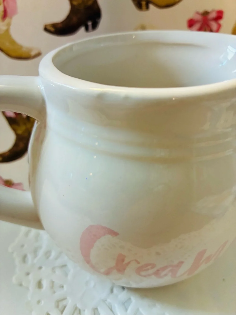 Dolly Parton Creamer NEW Dolly Parton butterfly creamer minor chip. Never used